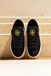 Stone Island Мужские сникеры черный из нубука с контрастной подошвой - контрастная подошва. 100% нубук. шнурки. Страна производитель: Италия. Уход: специализированная чистка - фото 5