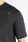 Stone Island Футболка с вышитым логотипом из хлопка темно-серая мужская - вышитый логотип. 100% хлопок. Страна производитель: Италия. Уход: специализированная чистка - фото 5