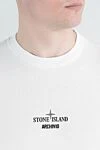 Stone Island Футболка из хлопкового трикотажа с сезонным принтом Archivio белая - принт Archivio . 100% хлопок. Страна производитель: Италия. Уход: специализированная чистка - фото 5