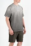 Stone Island Футболка з принтом компаса та ефектом омбре сіра чоловіча - принт. 100% бавовна. Країна виробник: Італія. Догляд: спеціалізоване чищення - фото 3