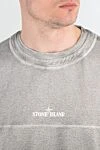 Stone Island Футболка з принтом компаса та ефектом омбре сіра чоловіча - принт. 100% бавовна. Країна виробник: Італія. Догляд: спеціалізоване чищення - фото 5
