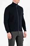Stone Island Чоловічий кардиган синій на блискавці з бавовни - 100% бавовна. блискавка. Країна виробник: Італія. Догляд: спеціалізоване чищення - фото 3