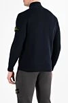 Чоловічий кардиган синій на блискавці з бавовни Stone Island - 100% бавовна. блискавка. Країна виробник: Італія. Догляд: спеціалізоване чищення - фото 4