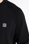 Stone Island Світшот чоловічий чорний з бавовни з логотипом - логотип бренду. 100% бавовна. Країна виробник: Італія. Догляд: спеціалізоване чищення - фото 5