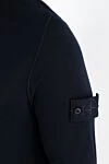 Stone Island Long sleeve polo made of wool Lana men's blue with buttons - 100% wool. Closure: buttons. Country of manufacture: Italy. Care: specialized cleaning - photo 5
