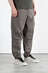Stone Island Чоловічі штани коричневі з еластичним поясом - логотип бренду. 97% бавовна, 3% еластан. дві бічні кишені, одна кишеня на штаніні, одна задня кишеня. Країна виробник: Італія. Догляд: спеціалізоване чищення - фото 3