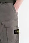 Stone Island Чоловічі штани коричневі з еластичним поясом - логотип бренду. 97% бавовна, 3% еластан. дві бічні кишені, одна кишеня на штаніні, одна задня кишеня. Країна виробник: Італія. Догляд: спеціалізоване чищення - фото 5