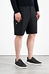 Stone Island Шорты-карго из парусины черные мужские - логотип бренда. 100% хлопок. кулиска. два боковых кармана, один задний карман, два кармана на штанине. Страна производитель: Италия. Уход: специализированная чистка - фото 3