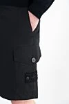Stone Island Шорты-карго из парусины черные мужские - логотип бренда. 100% хлопок. кулиска. два боковых кармана, один задний карман, два кармана на штанине. Страна производитель: Италия. Уход: специализированная чистка - фото 5