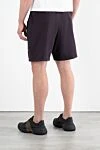 Бордовые шорты на завязке с логотипом из хлопка Stone Island - логотип бренда. 100% хлопок. молния кулиска. два боковых кармана. Страна производитель: Италия. Уход: специализированная чистка - фото 4