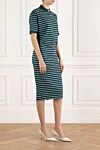 Prada Костюм женский хлопковый зеленый в полоску - узор полоска. 100% хлопок. пуговицы. Страна производитель: Италия. Уход: специализированная чистка - фото 3