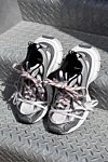 Gray 3XL sneakers in mesh and PU Balenciaga - distressed effect, logo on the edge of the toe and on the back. 55% polyurethane, 45% polyester. Closure: laces. Country of manufacture: Italy. Care: specialized cleaning - photo 6