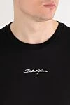 Dolce & Gabbana Чорна футболка з бавовни з чоловічим логотипом - логотип бренду. 100% бавовна. Країна виробник: Італія. Догляд: спеціалізоване чищення - фото 5
