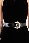 Women's black elastic velvet jumpsuit with belt Tom Ford - 66% viscose, 31% cupro, 3% elastane. Country of manufacture: Italy. Care: specialized cleaning - photo 6