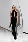Women's black elastic velvet jumpsuit with belt Tom Ford - 66% viscose, 31% cupro, 3% elastane. Country of manufacture: Italy. Care: specialized cleaning - photo 8