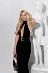 Tom Ford Women's black elastic velvet jumpsuit with belt - 66% viscose, 31% cupro, 3% elastane. Country of manufacture: Italy. Care: specialized cleaning - photo 9