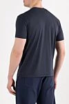 Однотонная футболка из хлопка с лиоцеллом синяя Tom Ford - 33% хлопок, 67% лиоцелл. Страна производитель: Италия. Уход: специализированная чистка - фото 4