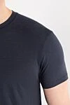 Tom Ford Однотонная футболка из хлопка с лиоцеллом синяя - 33% хлопок, 67% лиоцелл. Страна производитель: Италия. Уход: специализированная чистка - фото 5