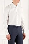 Saint Laurent White lightweight men's cotton shirt - 100% cotton. Closure: buttons. Country of manufacture: Italy. Care: specialized cleaning - photo 3
