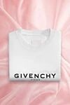 Givenchy Футболка белого цвета с чёрным логотипом женская - логотип бренда. 100% хлопок. Страна производитель: Франция. Уход: специализированная чистка - фото 7