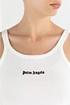 Palm Angels Білий бавовняний топ з логотипом - логотип бренду. 100% бавовна. Країна виробник: Італія. Догляд: спеціалізоване чищення - фото 5