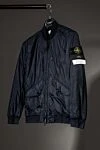 Бомбер темно-синій із логотипом на рукаві Stone Island - логотип бренду. 100% поліамід. кнопки, блискавка. дві бічні кишені з клапанами. Країна виробник: Італія. Догляд: спеціалізоване чищення - фото 8