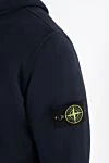 Stone Island Синяя спортивная кофта из хлопка с капюшоном и логотипом - логотип бренда. капюшон. 100% хлопок. молния. Краманы: два боковых кармана. Страна производитель: Италия. Уход: специализированная чистка - фото 5