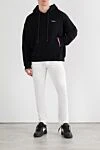 Худи мужское из хлопка с принтом Back Arrow Off-White - логотип бренда, принт Back Arrow. Доплонительно: капюшон с кулиской. 100% хлопок. карман кенгуру. Страна производитель: Италия. Уход: специализированная чистка - фото 2