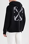 Худи мужское из хлопка с принтом Back Arrow Off-White - логотип бренда, принт Back Arrow. Доплонительно: капюшон с кулиской. 100% хлопок. карман кенгуру. Страна производитель: Италия. Уход: специализированная чистка - фото 4