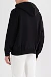 Черное худи из хлопка с капюшоном на кулиске Off-White - логотип бренда. Доплонительно: капюшон с кулиской. 100% хлопок. карман кенгуру. Страна производитель: Италия. Уход: специализированная чистка - фото 4