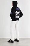 Худи мужское черное с логотипом из хлопка Off-White - логотип бренда. Доплонительно: капюшон с кулиской. 100% хлопок. карман кенгуру. Страна производитель: Италия. Уход: специализированная чистка - фото 2