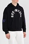 Off-White Худи мужское черное с логотипом из хлопка - логотип бренда. Доплонительно: капюшон с кулиской. 100% хлопок. карман кенгуру. Страна производитель: Италия. Уход: специализированная чистка - фото 3