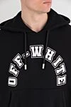 Off-White Худи мужское черное с логотипом из хлопка - логотип бренда. Доплонительно: капюшон с кулиской. 100% хлопок. карман кенгуру. Страна производитель: Италия. Уход: специализированная чистка - фото 5