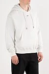 Off-White Vibe Arrow cotton hoodie white - brand logo. hood. 100% cotton. Country of manufacture: Italy. Care: specialized cleaning - photo 3