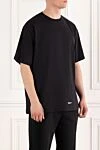 Off-White Хлопковая футболка с принтом мужская черная - принт логотипа. 100% хлопок. Страна производитель: Италия. Уход: специализированная чистка - фото 3
