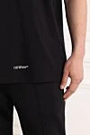 Off-White Хлопковая футболка с принтом мужская черная - принт логотипа. 100% хлопок. Страна производитель: Италия. Уход: специализированная чистка - фото 5