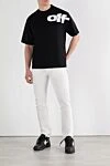 Черная оверсайз футболка с контрастным принтом логотипа Off-White - принт логотипа. 100% хлопок. Страна производитель: Италия. Уход: специализированная чистка - фото 2