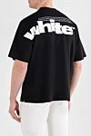 Черная оверсайз футболка с контрастным принтом логотипа Off-White - принт логотипа. 100% хлопок. Страна производитель: Италия. Уход: специализированная чистка - фото 4