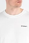 Off-White Біла футболка з контрастним принтом Wave Outline Diagonal Slim чоловіча - принт логотипу. 100% бавовна. Країна виробник: Італія. Догляд: спеціалізоване чищення - фото 5