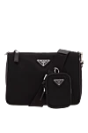 Prada Re-Nylon Enamel Triangle Logo Messenger Bag - Decoration: enamel triangle logo. . Material: 100% polyamide. Strap length: adjustable and detachable shoulder strap. detachable coin purse. zip at top. Country of manufacture: Italy. Care: specialized cleaning - photo 5