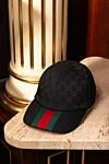 Gucci Бейсболка из текстиля Original GG черная мужская - лента Web. 68% полиэстер, 16% хлопок, 16% полиамид. Страна производитель: Италия. Уход: специализированная чистка - фото 5