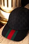 Бейсболка из текстиля Original GG черная мужская Gucci - лента Web. 68% полиэстер, 16% хлопок, 16% полиамид. Страна производитель: Италия. Уход: специализированная чистка - фото 6