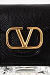 Сумка Alltime из зернистой телячьей кожи с логотипом черная Valentino - металлический логотип VLogo Signature. 100% телячья кожа. Размеры: Ш23,5xВ16xГ8 см. Ремень: съемная кожаная ручка. магнитная застежка. Карман: один накладной карман. Страна производитель: Италия. Уход: специализированная чистка - фото 8