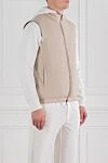 Reversible Vest made of wind-resistant microfiber brown Loro Piana - 100% nylon. Color: brown. zipper. two side pockets. Country of manufacture: Italy. Care: specialized cleaning - photo 4