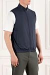 Loro Piana Жилет із мікрофібри з внутрішньою частиною із вовни синій - 100% нейлон. блискавка. дві бічні кишені. Країна виробник: Італія. Догляд: спеціалізоване чищення - фото 3