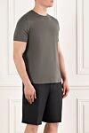 Loro Piana Мягкая футболка из хлопково-шелкового трикотажа зеленая - 60% шелк, 40% хлопок. Страна производитель: Италия. Уход: специализированная чистка - фото 3