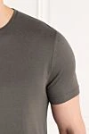 Loro Piana Мягкая футболка из хлопково-шелкового трикотажа зеленая - 60% шелк, 40% хлопок. Страна производитель: Италия. Уход: специализированная чистка - фото 5