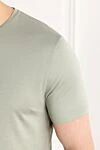 Loro Piana Мягкая футболка из хлопково-шелкового трикотажа светло-зеленая - 60% шелк, 40% хлопок. Страна производитель: Италия. Уход: специализированная чистка - фото 5