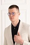 Оправа очков Bone Prone золотая мужская Chrome Hearts - логотип бренда. 100% Титан Та Ацетат. прозрачные. Страна производитель: США. Уход: специализированная чистка - фото 2