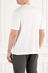 Men's white T-shirt with pocket with leather trim Berluti - leather trim. 100% cotton. Country of manufacture: Italy. Care: specialized cleaning - photo 4